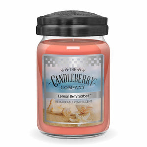 BEACH LEMON BERRY SORBET LARGE JAR COLD SUMMER ICECREAM HIGHLY SCENTED PREMIUM LONG LASTING CLEAN BURNING CANDLES