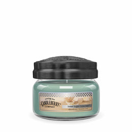 SWEET SUGAR CANE MIST SMALL JAR VANILLA FIG BLUE TEAL PASTEL SCENTED CANDLE STRONG POWERFUL HOUSE FILLING PREMIUM SOY VEGETABLE COCONUT ESSENTIAL OILS
