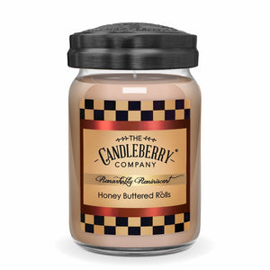 REMINISCENT - LARGE JAR -HONEY BUTTERED ROLLS - khaki kakki brown gourmand sweet bakery strong powerful premium soy vegan essential oil soy coconut wax strong long burning best seller scented candles