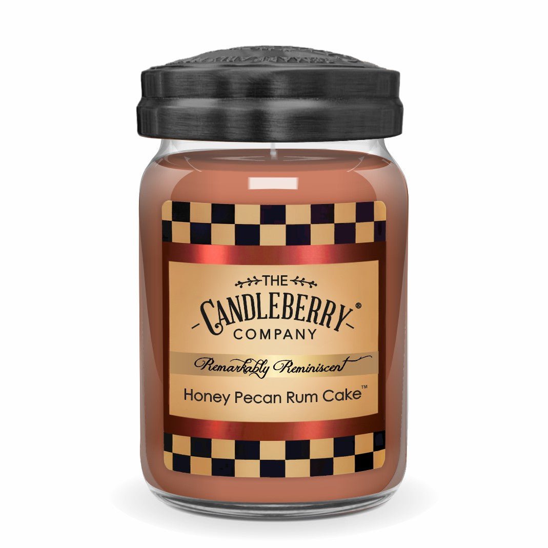 REMINISCENT - LARGE JAR -HONEY PECAN RUM CAKE - brown gourmand sweet bakery strong powerful premium soy vegan essential oil soy coconut wax strong long burning best seller scented candles