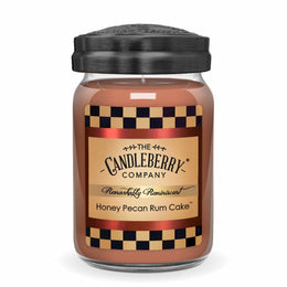 REMINISCENT - LARGE JAR -HONEY PECAN RUM CAKE - brown gourmand sweet bakery strong powerful premium soy vegan essential oil soy coconut wax strong long burning best seller scented candles