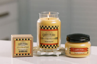 manuka honey bark large jar small jar candle tart wax melt bundle