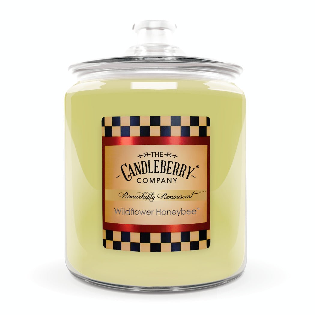 WILDFLOWER HONEYBEE COOKIE JAR 4 wicks huge large powerful strong fragrance soy scented clean burning house filling candle