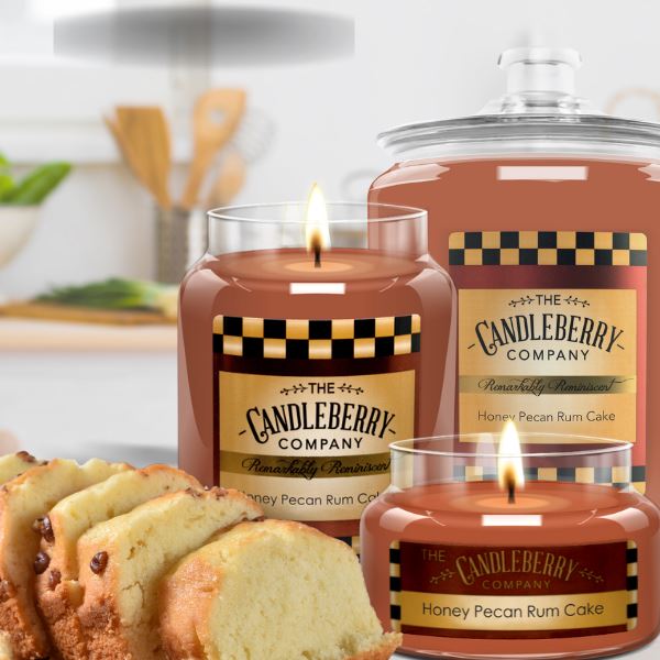Honey Pecan Rum Cake, Small Jar Candle - The Candleberry® Candle Company - Small Jar Candle - The Candleberry Candle Company