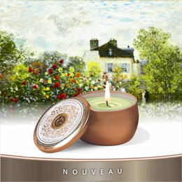 HOT MAPLE TODDY GARDEN TRAVEL TIN SCENTED CANDLE THREE WICKS HIGHLY SCENTED FILL HOUSE BEST SELLER baked vanilla spring summer fragrance fine art artist monet mens colonge gift