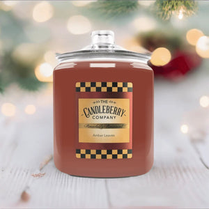 Amber Leaves™, 4 - Wick, Cookie Jar Candle - The Candleberry® Candle Company - Cookie Jar Candle - The Candleberry Candle Company