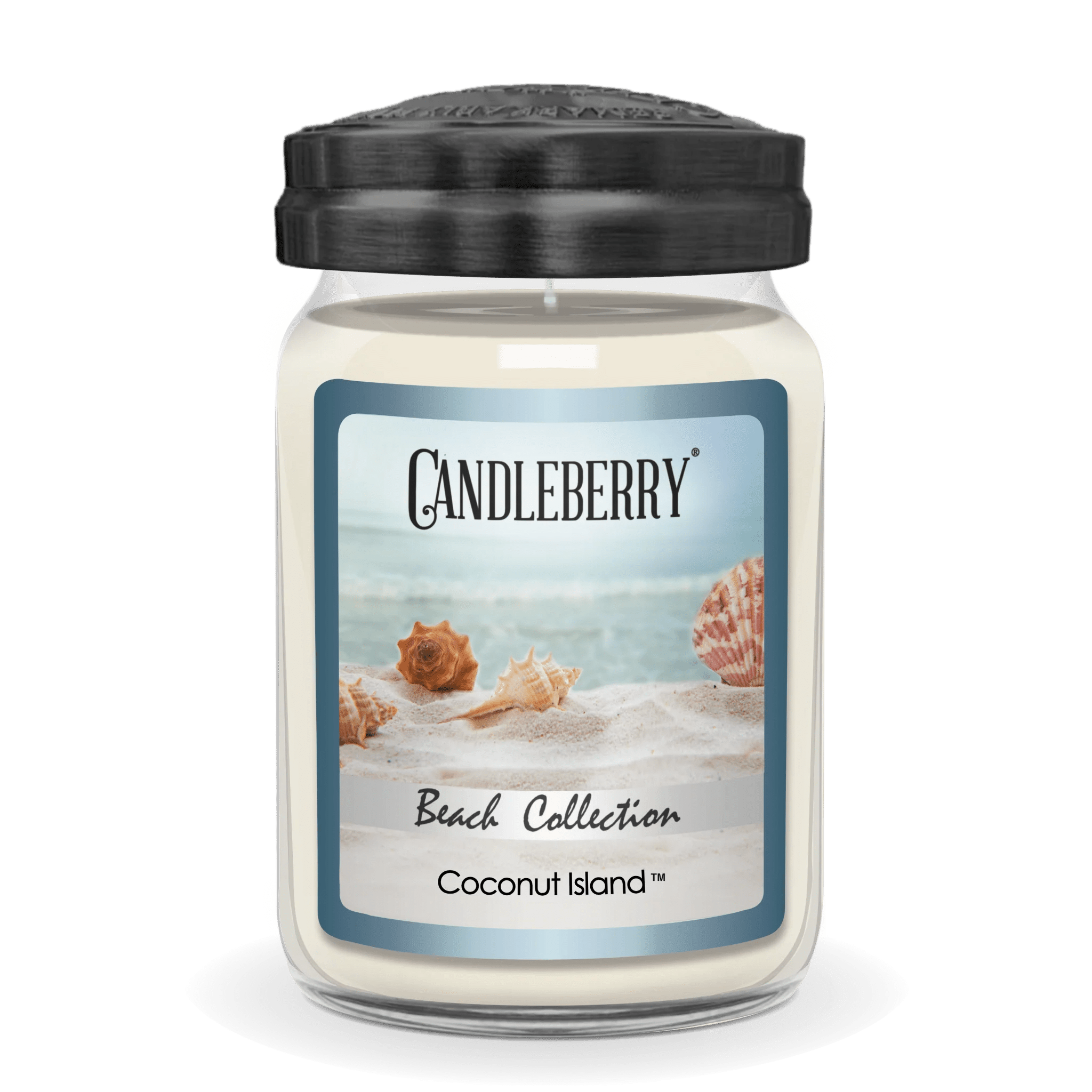 Beach Collection - Coconut Island™, Large Jar Candle - The Candleberry® Candle Company - Beach Collection Large Jar Candle - The Candleberry Candle Company