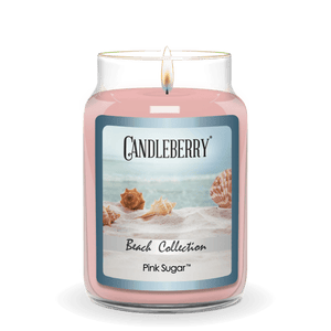 Beach Collection - Pink Sugar™, Large Jar Candle - The Candleberry® Candle Company - Beach Collection Large Jar Candle - The Candleberry Candle Company