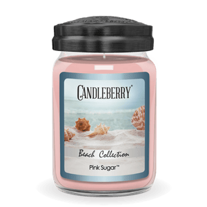 Beach Collection - Pink Sugar™, Large Jar Candle - The Candleberry® Candle Company - Beach Collection Large Jar Candle - The Candleberry Candle Company