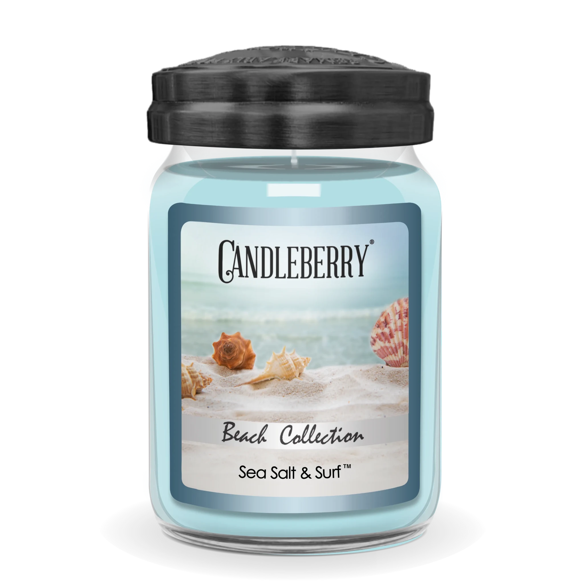 Beach Collection - Sea Salt & Surf™, Large Jar Candle - The Candleberry® Candle Company - Beach Collection Large Jar Candle - The Candleberry Candle Company