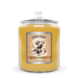Canine Cuddles™, 3 - Wick, Candy Jar Candle - The Candleberry® Candle Company - Pet Collection 3 - Wick, Candy Jar Candle - The Candleberry Candle Company