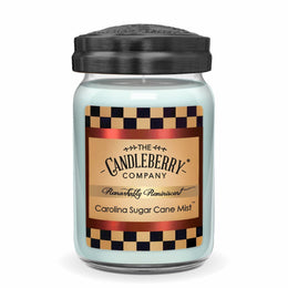 REMINISCENT - LARGE JAR - CAROLINA SUGAR CANE MIST  - teal blue vanilla fig clean fresh premium soy vegan essential oil soy coconut wax strong long burning best seller scented candles