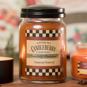 Chestnuts Roasting™, Large Jar Candle - The Candleberry® Candle Company - Reminiscent Large Jar Candle - The Candleberry Candle Company