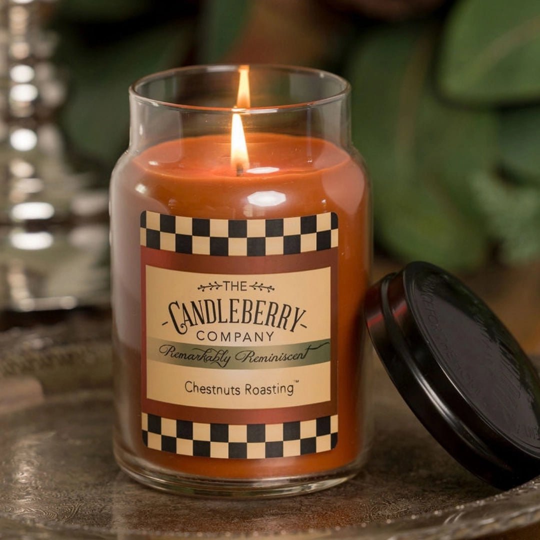 Chestnuts Roasting™, Large Jar Candle - The Candleberry® Candle Company - Reminiscent Large Jar Candle - The Candleberry Candle Company