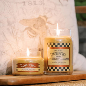 Cinnamon Rum Bananas™, Large Jar Candle - The Candleberry® Candle Company - Reminiscent Large Jar Candle - The Candleberry Candle Company