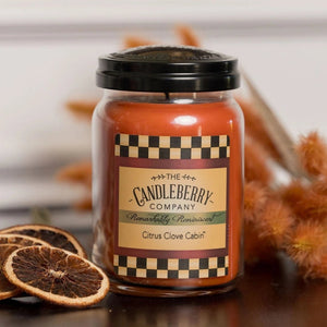 Citrus Clove Cabin™, Large Jar Candle - The Candleberry® Candle Company - Reminiscent Large Jar Candle - The Candleberry Candle Company