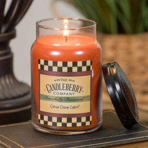 Citrus Clove Cabin™, Large Jar Candle - The Candleberry® Candle Company - Reminiscent Large Jar Candle - The Candleberry Candle Company