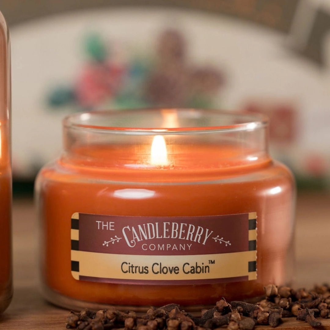 Citrus Clove Cabin™, Small Jar Candle - The Candleberry® Candle Company - Reminiscent Small Jar Candle - The Candleberry Candle Company