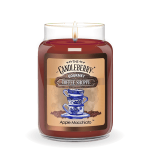 Coffee Shoppe - Apple Macchiato™, Large Jar Candle - The Candleberry® Candle Company - Coffee Shoppe Large Jar Candle - The Candleberry Candle Company
