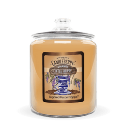 Coffee Shoppe - Sugared Pecan Frappe™, 3 - Wick, Candy Jar Candle - The Candleberry® Candle Company - Coffee Shoppe Candy Jar Candle - The Candleberry Candle Company