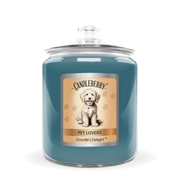 Doodle's Delight™, 3 - Wick, Candy Jar Candle - The Candleberry® Candle Company - Pet Collection 3 - Wick, Candy Jar Candle - The Candleberry Candle Company