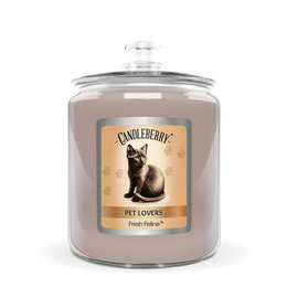 Fresh Feline™, 3 - Wick, Candy Jar Candle - The Candleberry® Candle Company - Pet Collection 3 - Wick, Candy Jar Candle - The Candleberry Candle Company