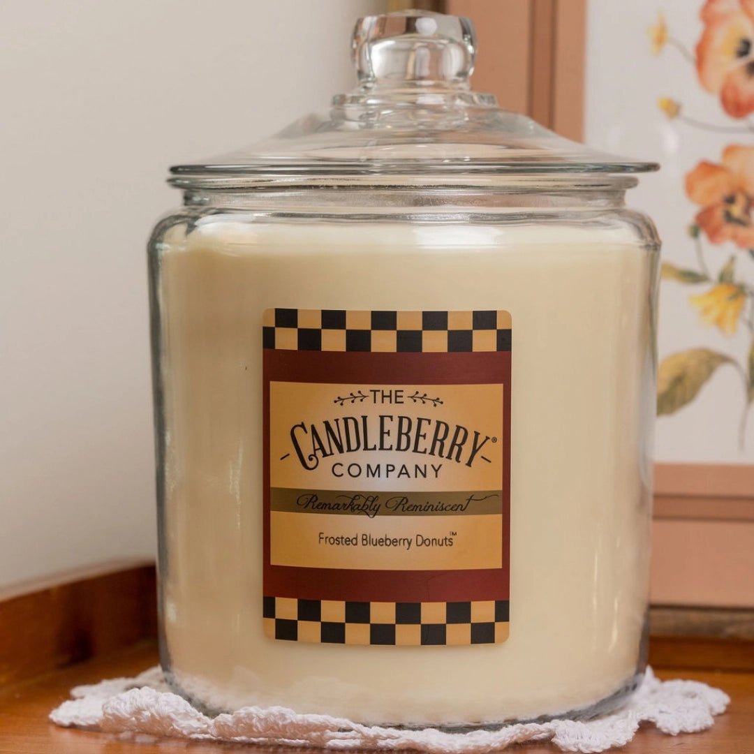 Frosted Blueberry Donuts™, 4 - Wick, Cookie Jar Candle - The Candleberry® Candle Company - Cookie Jar Candle - The Candleberry Candle Company