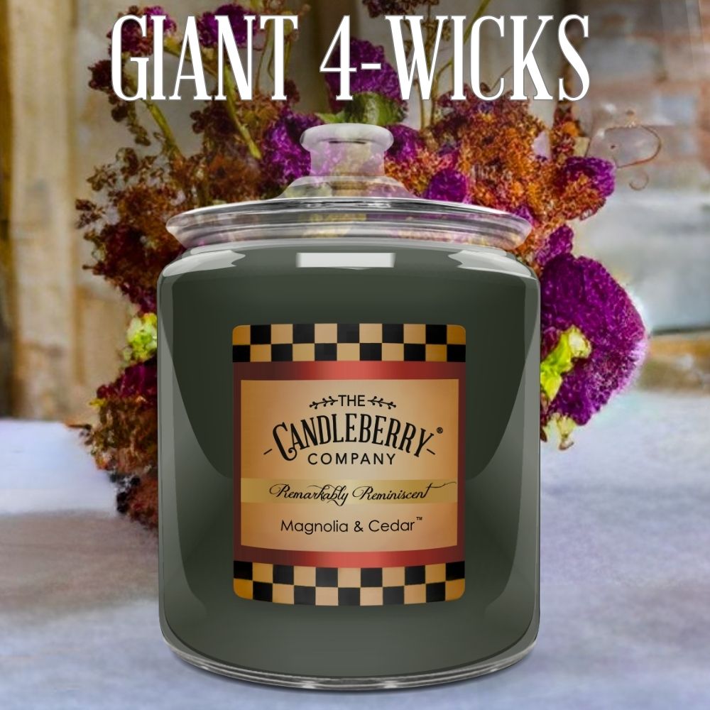 giant big candleberry 4 wicks highly scented best selling candle premium natural vegan friendly soy coconut wax powerful 10 percent load fragrance