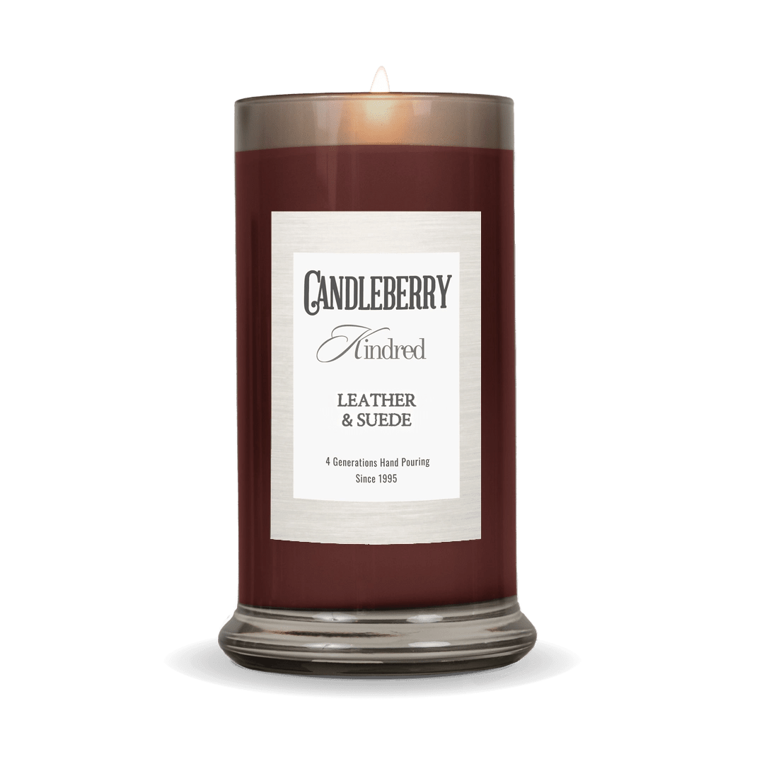 Leather & Suede™, Kindred, Large Jar Candle - The Candleberry® Candle Company - Kindred Large Jar - The Candleberry Candle Company