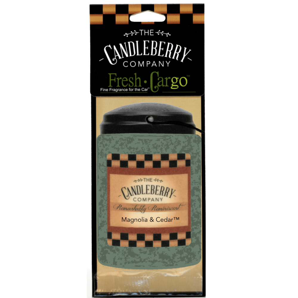 Magnolia and Cedar™ - "Fresh Cargo"®, Scent for the Car (2 - PACK) - The Candleberry® Candle Company - Fresh CarGo® Car Scent - The Candleberry Candle Company