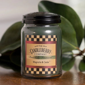 Magnolia and Cedar™, Large Jar Candle - The Candleberry® Candle Company - Reminiscent Large Jar Candle - The Candleberry Candle Company