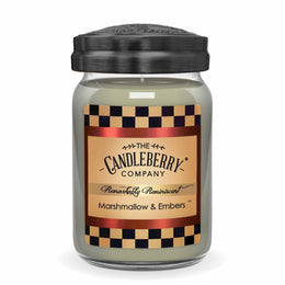 REMINISCENT - LARGE JAR -MARSHMALLOW AND EMBERS - toast roasted grey green olive gourmand sweet bakery strong powerful premium soy vegan essential oil soy coconut wax strong long burning best seller scented candles