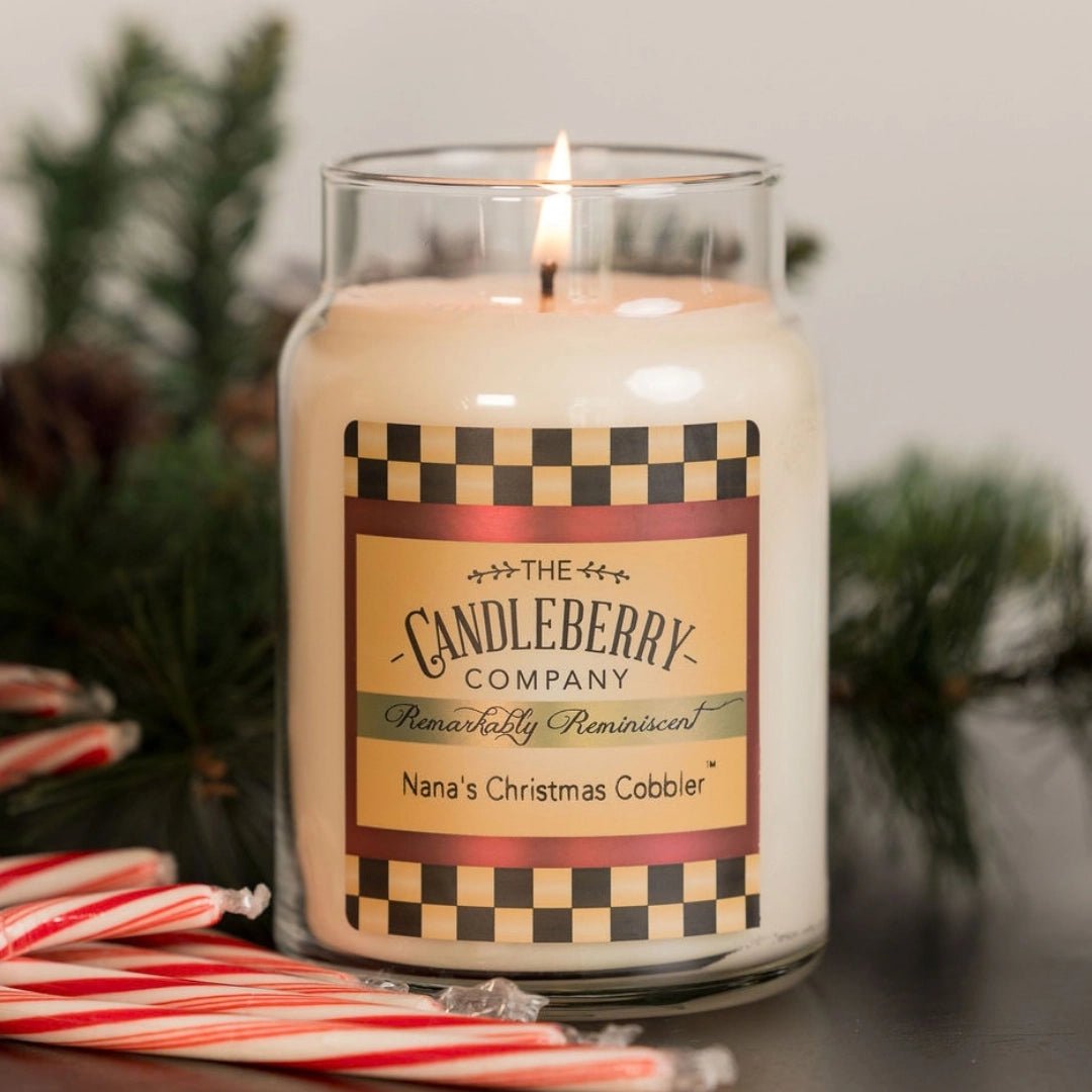 Nana's Christmas Cobbler™, Large Jar Candle - The Candleberry® Candle Company - Reminiscent Large Jar Candle - The Candleberry Candle Company
