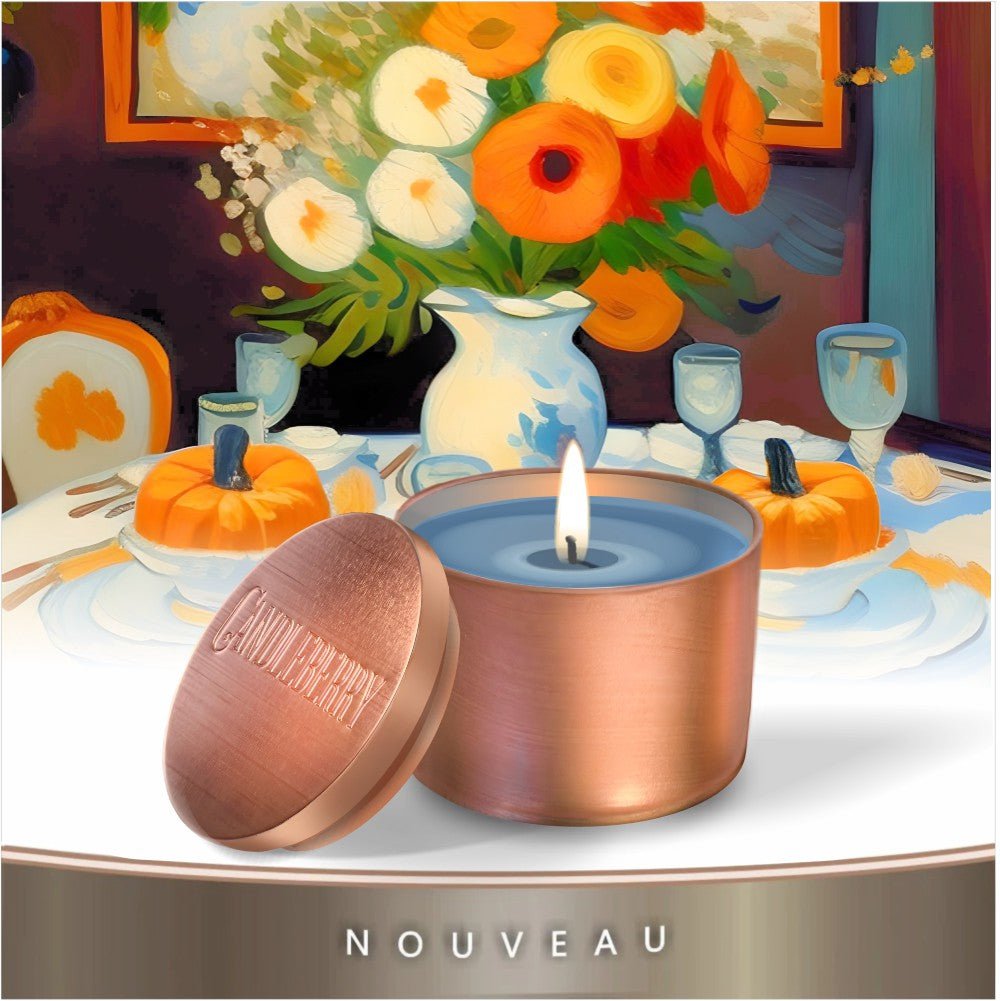 NOUVEAU™ - Autumn Fruit Delight™, Travel Tin Candle - The Candleberry® Candle Company - Nouveau Travel Tin - The Candleberry Candle Company