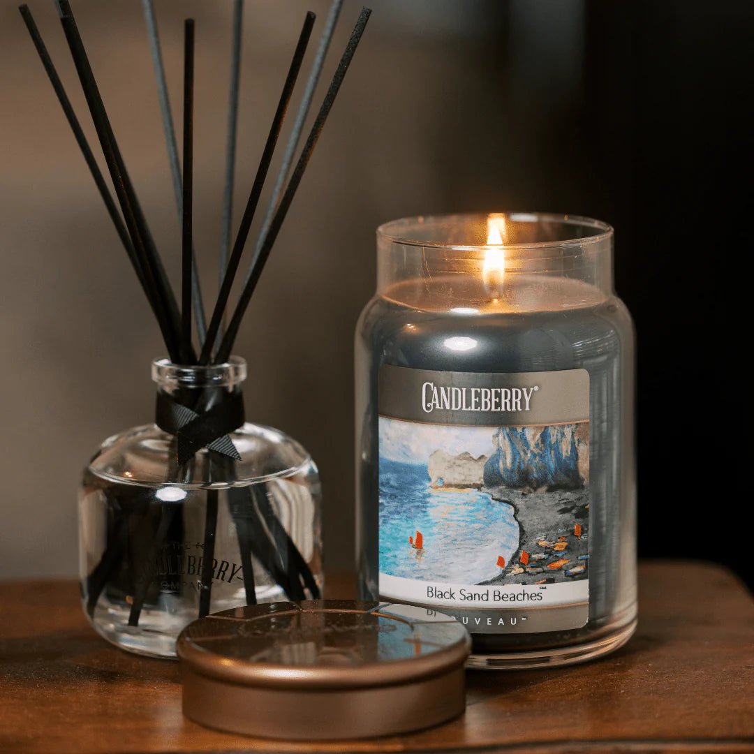 NOUVEAU™ - Black Sand Beaches®, Large Jar Candle - The Candleberry® Candle Company - Nouveau Large Jar Candle - The Candleberry Candle Company