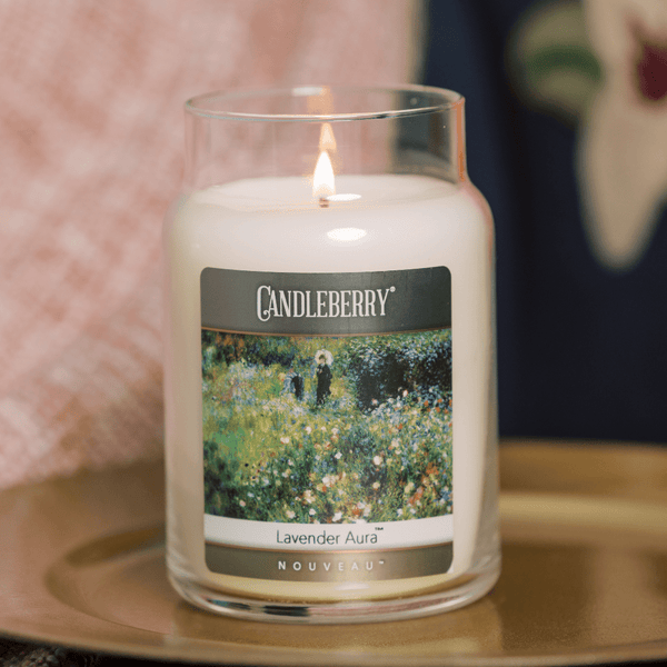 NOUVEAU™ Lavender Aura™, 26 oz Large Jar Candle Candleberry The