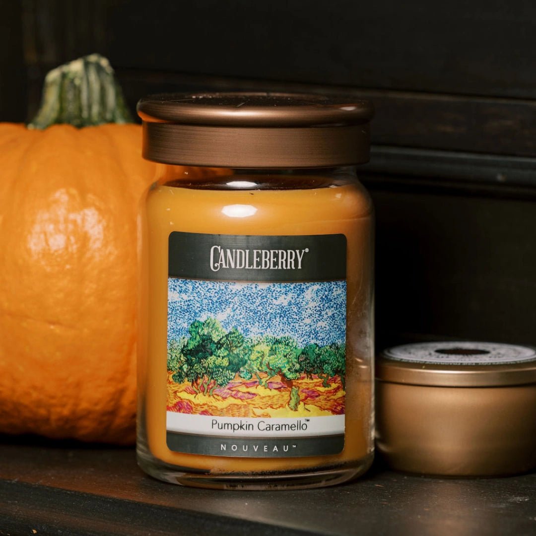 NOUVEAU - Pumpkin Caramello™, Large Jar Candle - The Candleberry® Candle Company - Nouveau Large Jar Candle - The Candleberry Candle Company