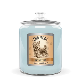 Pampered Paws™, 3 - Wick, Candy Jar Candle - The Candleberry® Candle Company - Pet Collection 3 - Wick, Candy Jar Candle - The Candleberry Candle Company