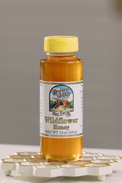 register family farm raw wildflower honey squeeze bottle