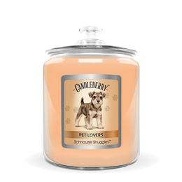 Schnauzer Snuggles™, 3 - Wick, Candy Jar Candle - The Candleberry® Candle Company - Pet Collection 3 - Wick, Candy Jar Candle - The Candleberry Candle Company