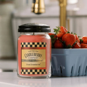 Sliced Strawberries™, Large Jar Candle - The Candleberry® Candle Company - Reminiscent Large Jar Candle - The Candleberry Candle Company