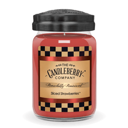 Sliced Strawberries™, Large Jar Candle - The Candleberry® Candle Company - Reminiscent Large Jar Candle - The Candleberry Candle Company