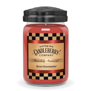 Sliced Strawberries™, Large Jar Candle - The Candleberry® Candle Company - Reminiscent Large Jar Candle - The Candleberry Candle Company
