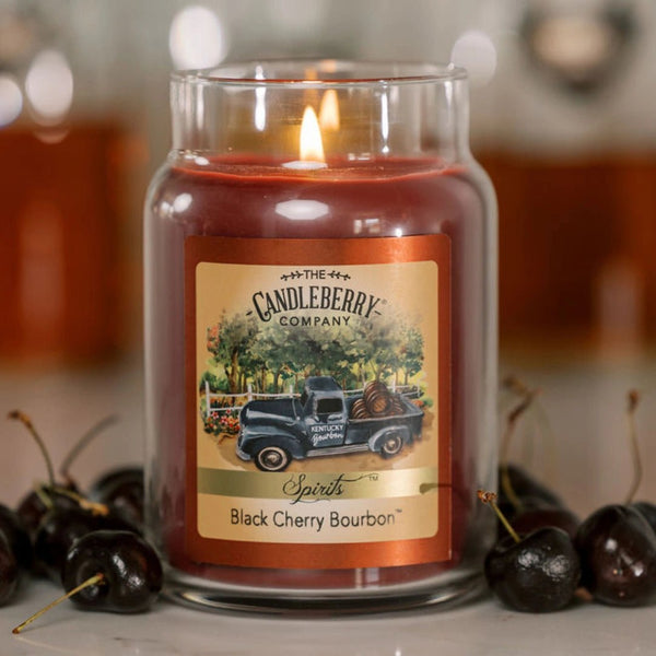 SPIRITS - Black Cherry Bourbon™ | Large Jar Candle | Candleberry