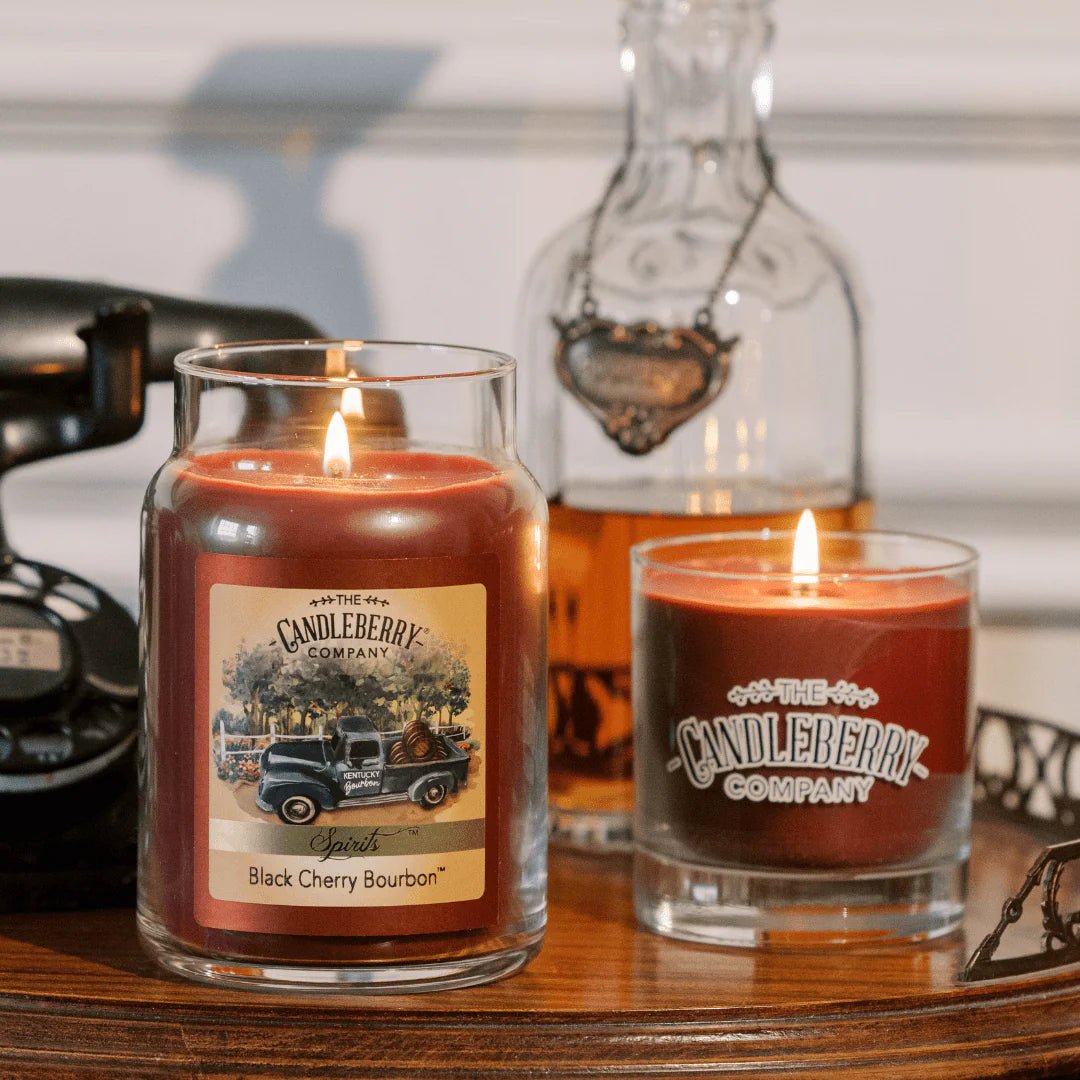 SPIRITS - Black Cherry Bourbon™, Large Jar Candle - The Candleberry® Candle Company - Spirits, Large Jar Candle - The Candleberry Candle Company