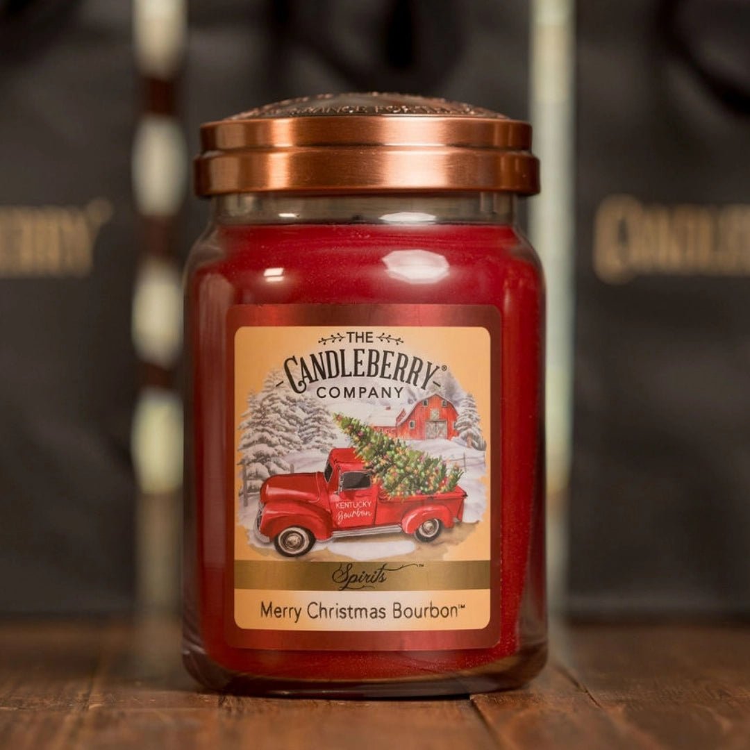 SPIRITS - Merry Christmas Bourbon™, Large Jar Candle - The Candleberry® Candle Company - Spirits, Large Jar Candle - The Candleberry Candle Company