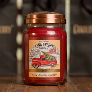 SPIRITS - Merry Christmas Bourbon™, Large Jar Candle - The Candleberry® Candle Company - Spirits, Large Jar Candle - The Candleberry Candle Company