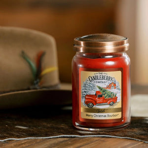 SPIRITS - Merry Christmas Bourbon™, Large Jar Candle - The Candleberry® Candle Company - Spirits, Large Jar Candle - The Candleberry Candle Company