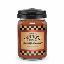 AMBER LEAVES LARGE JAR highly scented candles premium powerful strong triple authentic gifts dad man men gentleman best seller fall 2023