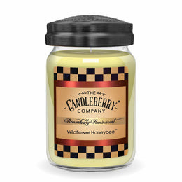 WILDFLOWER HONEYBEE LARGE JAR powerful strong fragrance soy scented clean burning house filling candle